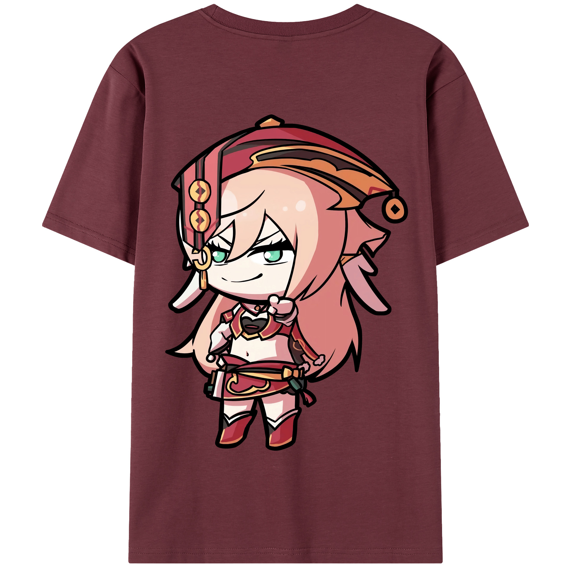 げんし神 ヤンフェイ genshin Yanfei 綿100％半袖Tシャツ（背面プリント）